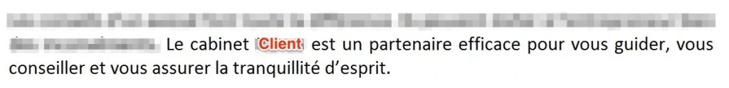 Plagiat soumis par Nadine Girard de Mousse Communication